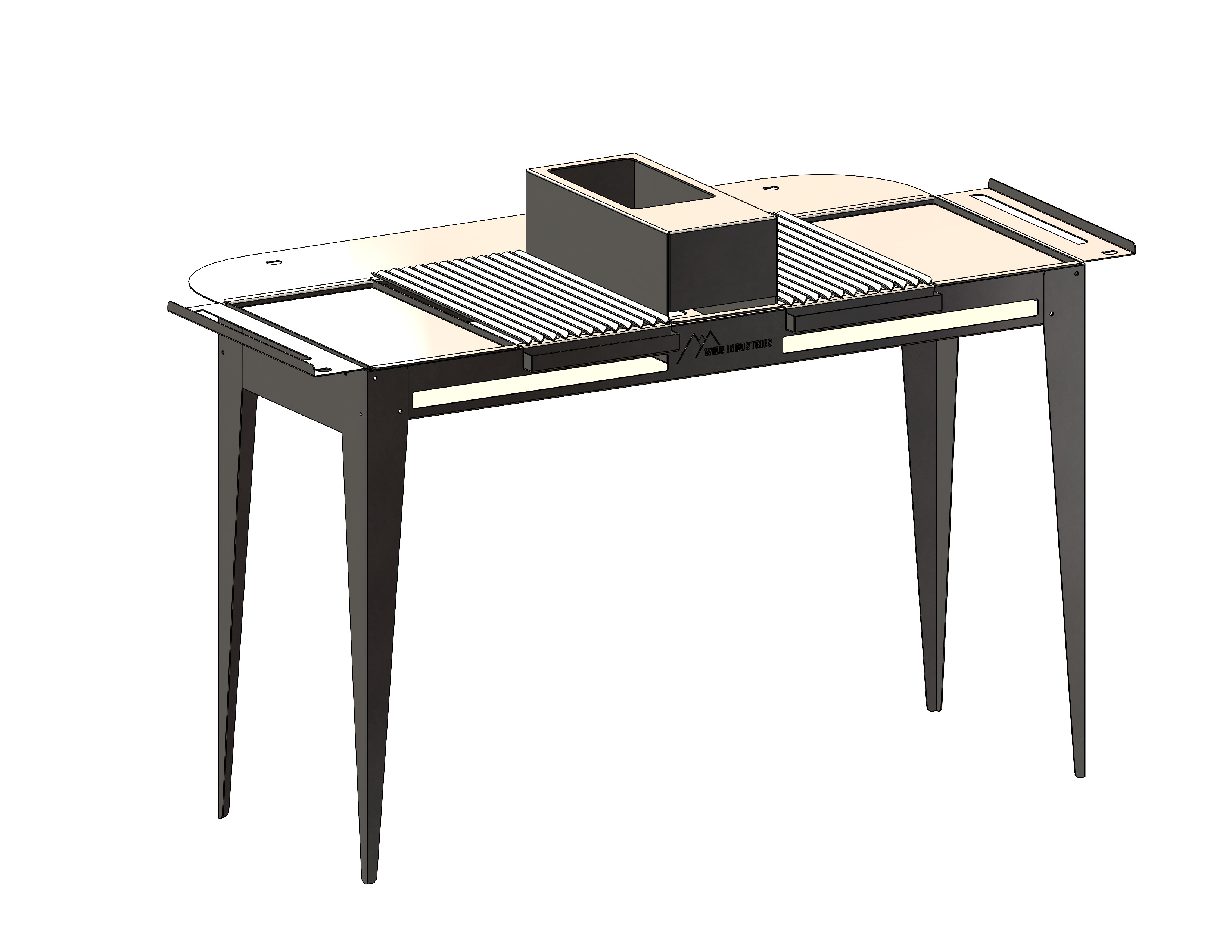 Bespoke steel BBQ fabrication - CAD drawing 1
