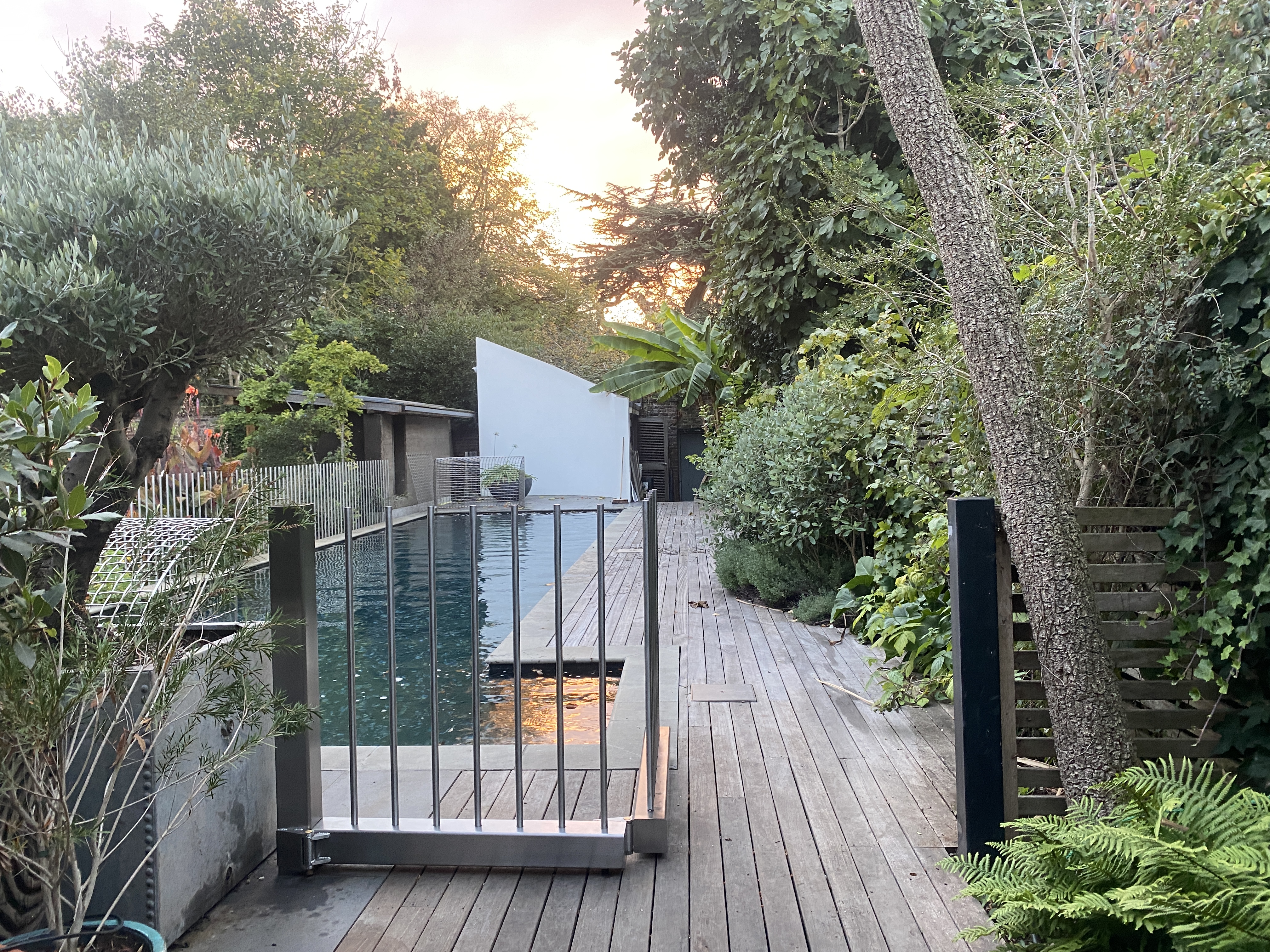 Cantilever bifold gate with hidden security latches - finished photograph 1