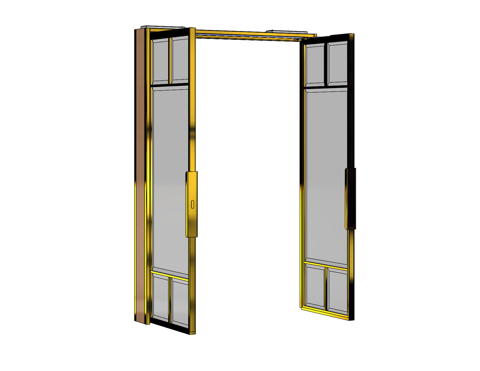 Bespoke brass architectural door - finished photograph 1