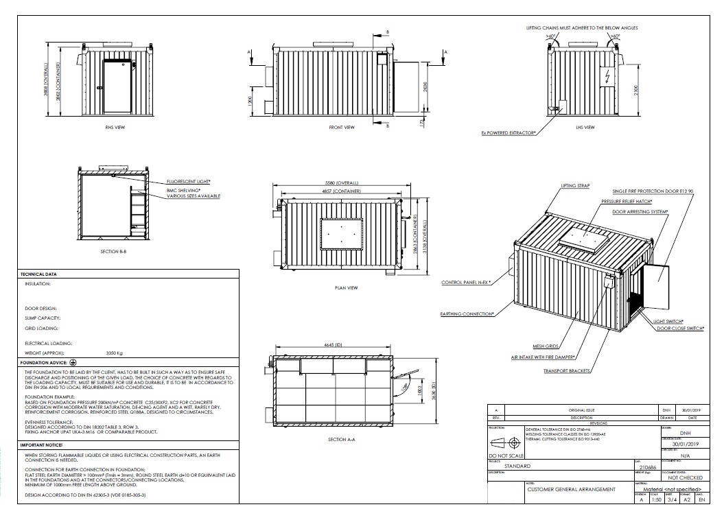Modular container design - CAD drawing 1