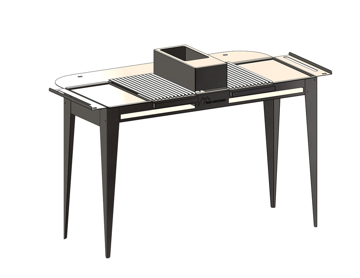 Outdoor steel BBQ, 3D CAD model