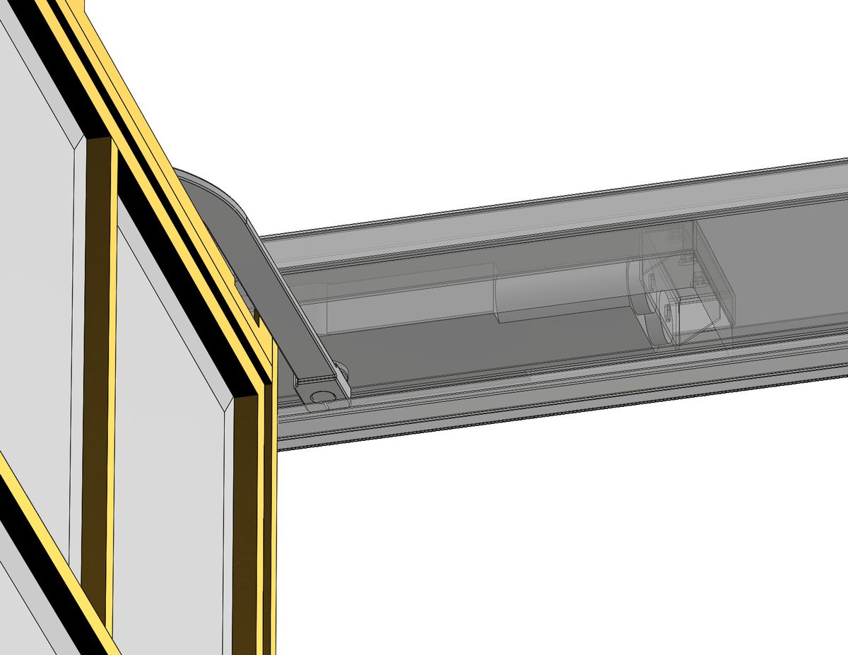 Brass door frame detail, 3D CAD model