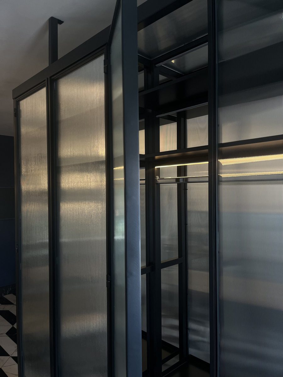 Wardrobe doors and frame