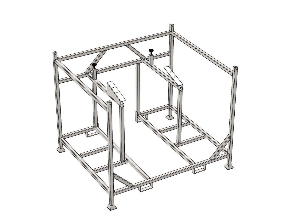 Manufacturing stillage frame, 3D CAD model