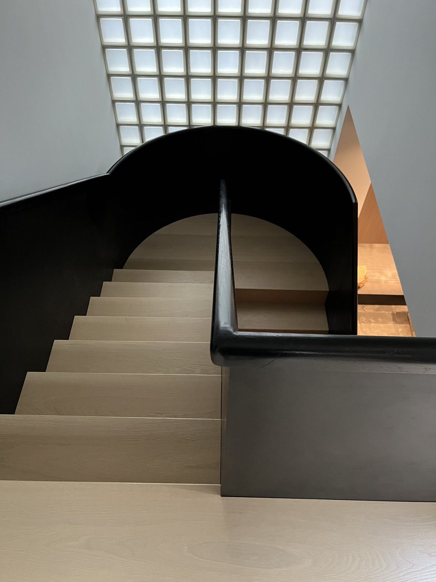 Finished steel staircase