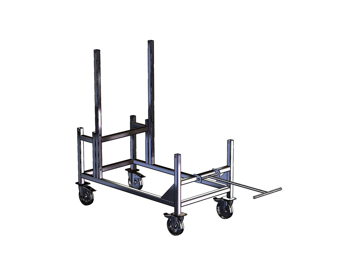Wheeled staircase stillage, 3D CAD model