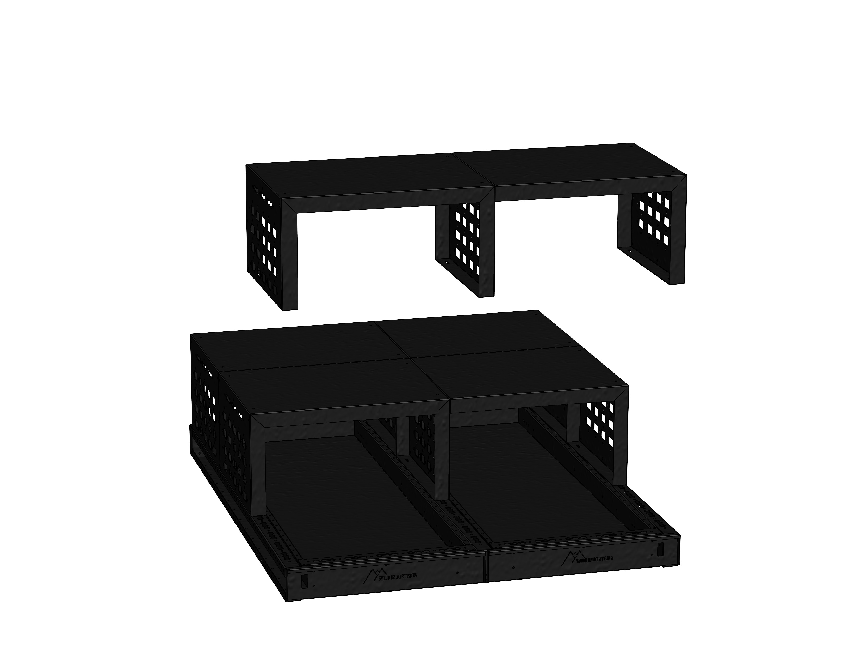Modular vehicle drawer storage system - CAD drawing 1
